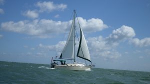 Queen B voor de Engelse kust