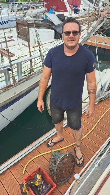de keerkoppeling terug aan boord