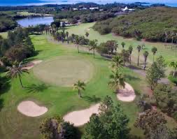 Tina golf in Noumea.