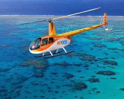 Helicopter vluchten over Great Barrier Reef