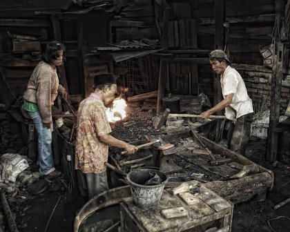 Indonesische smederij.