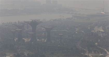 Ook Singapore ligt dicht bewolkt